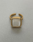 Hestia Luxe 18k Gold Plated White Ring