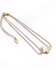 Callie 18k Gold Plated Layered Butterfly Anklet
