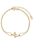 Callie 18k Gold Plated Layered Butterfly Anklet