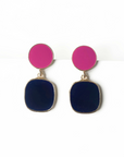 Madison Navy Enamel Drop Earrings