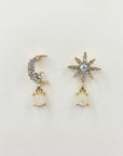 Moon and Star Earrings