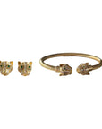 The Zuri Panther Earrings and Cuff Set